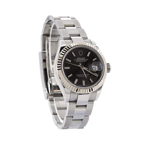Rolex Oyster Perpetual Datejust Dark Grey Automatic Watch Stainless Steel and Wh - Picture 2 of 5